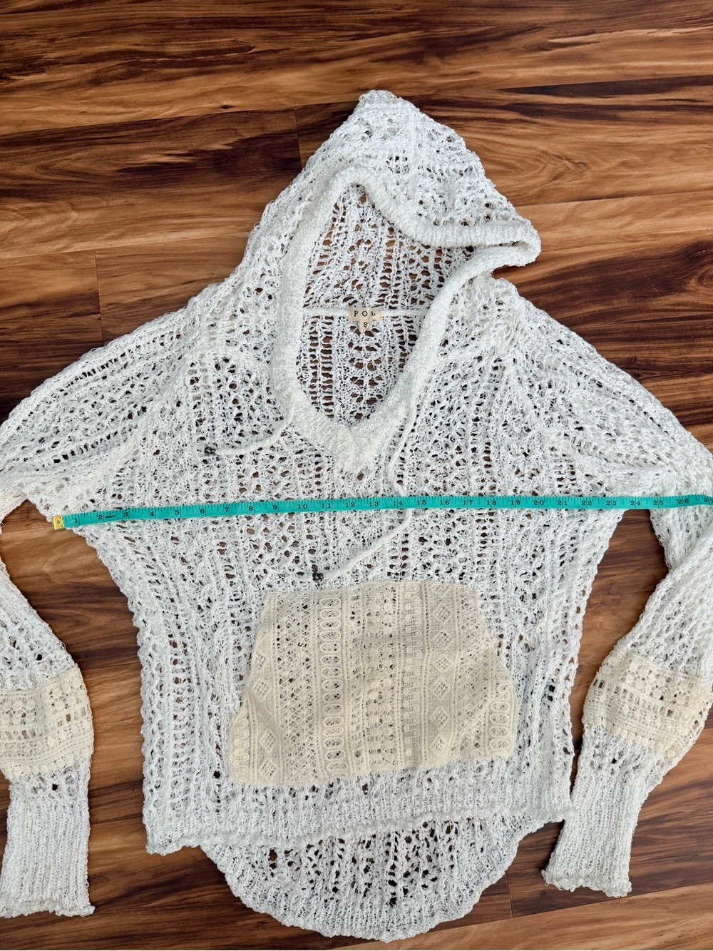 POL White Knit Crochet Pullover Top - Picture 5 of 6